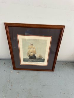 Framed HMS Victory Tall Ship Print