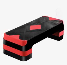 26.5" Aerobic Step Platform Adjustable Exercise Workout Stepper w/4 Risers,