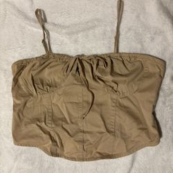 Tan Crop Top