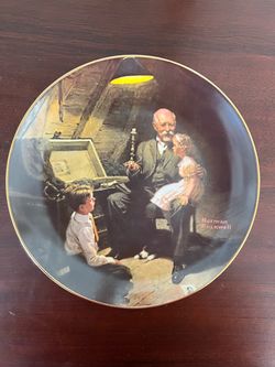 Norman Rockwell Collector Plate: Grandpa's Treasure Chest with COA