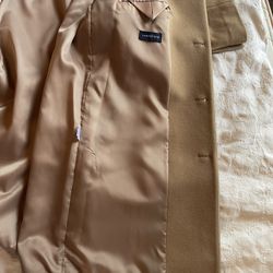 Lands End - Men’s - Medium - Camel Wool Trench Coat - USED