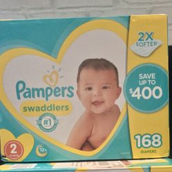 Pampers Swaddlers Diapers Size 2- 168 Count
