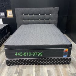 Queen Mattress - Double Sides - Come With Free Box Spring - Free Delivery 🚚 To Reasonable Distance 