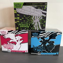 3 Pokémon EBTs Black Bolt White Flare Perfect Order