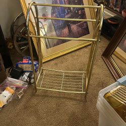 Gold Tone Brass Blanket Holder