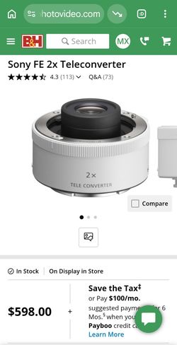 Sony FE 2x Teleconverter