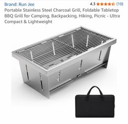 Run Jee Portable Stainless Steel Charcoal Grill