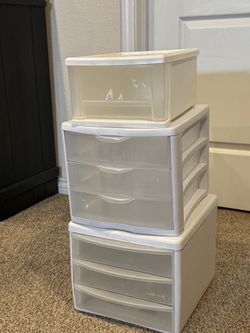Plastic Storage Units Set of 3