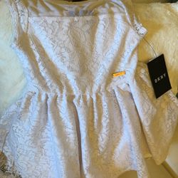 Dkny White Dress Size 2t Brand New