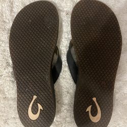 Olukai Leather Flip Flops
