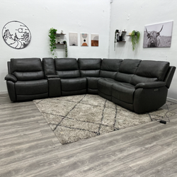 Leather Recliner Sectional Couch