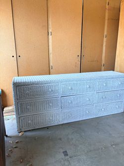 Solid wicker 9 drawers Great Condition