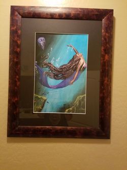 Mermaid photo with frame