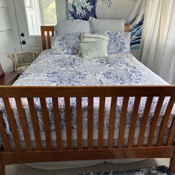 Wood Queen Bed frame 