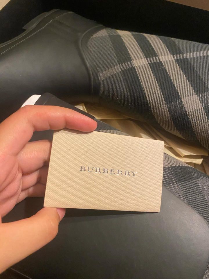 Burberry Clemence House Check and Rubber Rain Boots
