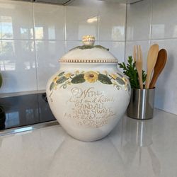 Cookie Jar  or Doggy Treat Jar with Sweet Message