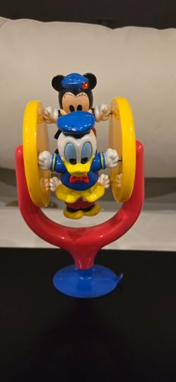 Vintage Disney Mickey Minnie Donald Suction Cup High Chair Toy