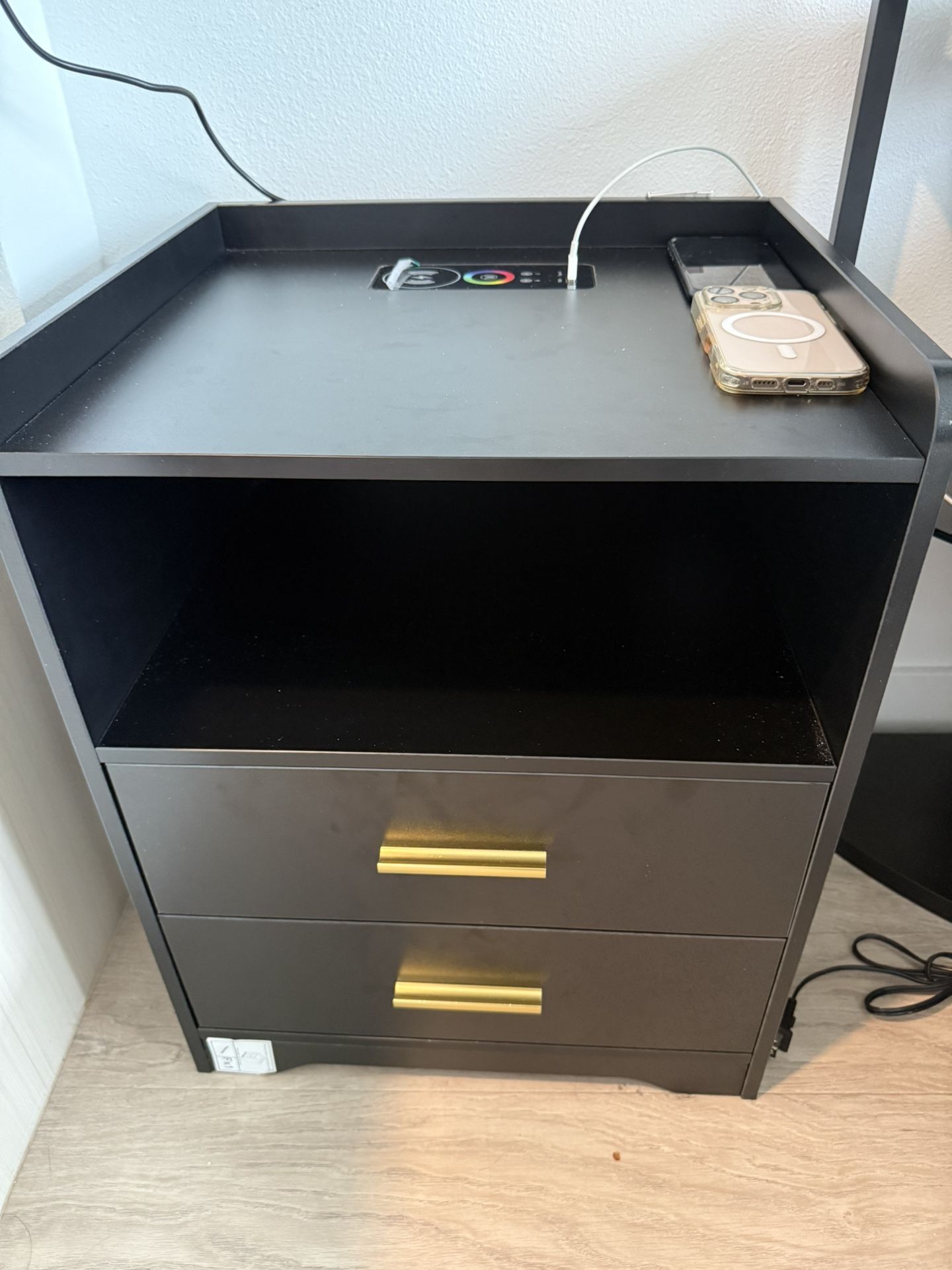 Nightstand With Ambient Light And USB Port