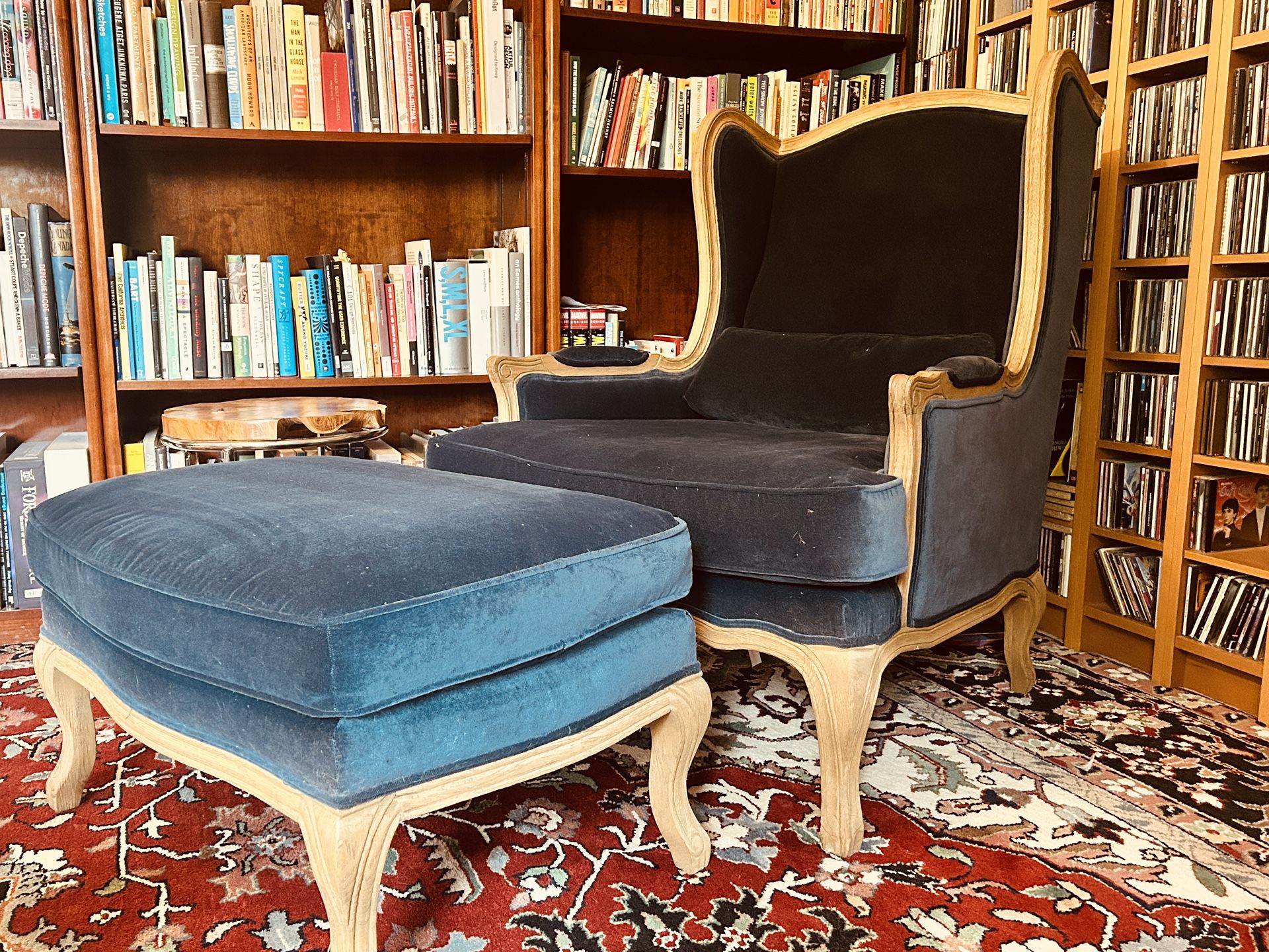 Restoration Hardware Windsor Chair And Ottoman. 
