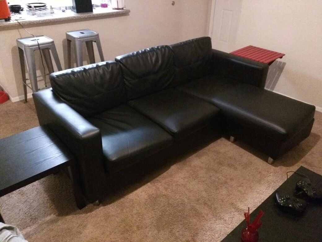 Couch with side table