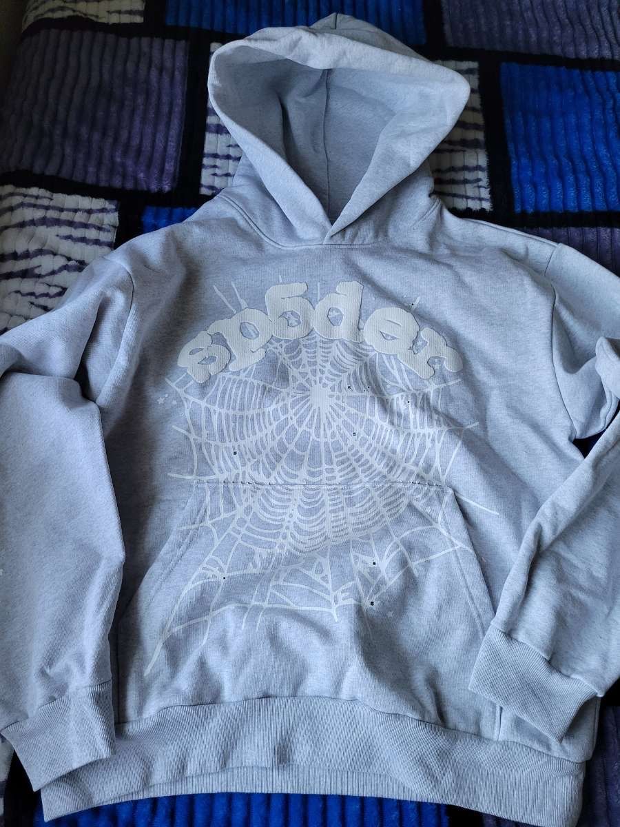 Médium Grey and white Spider hoodie