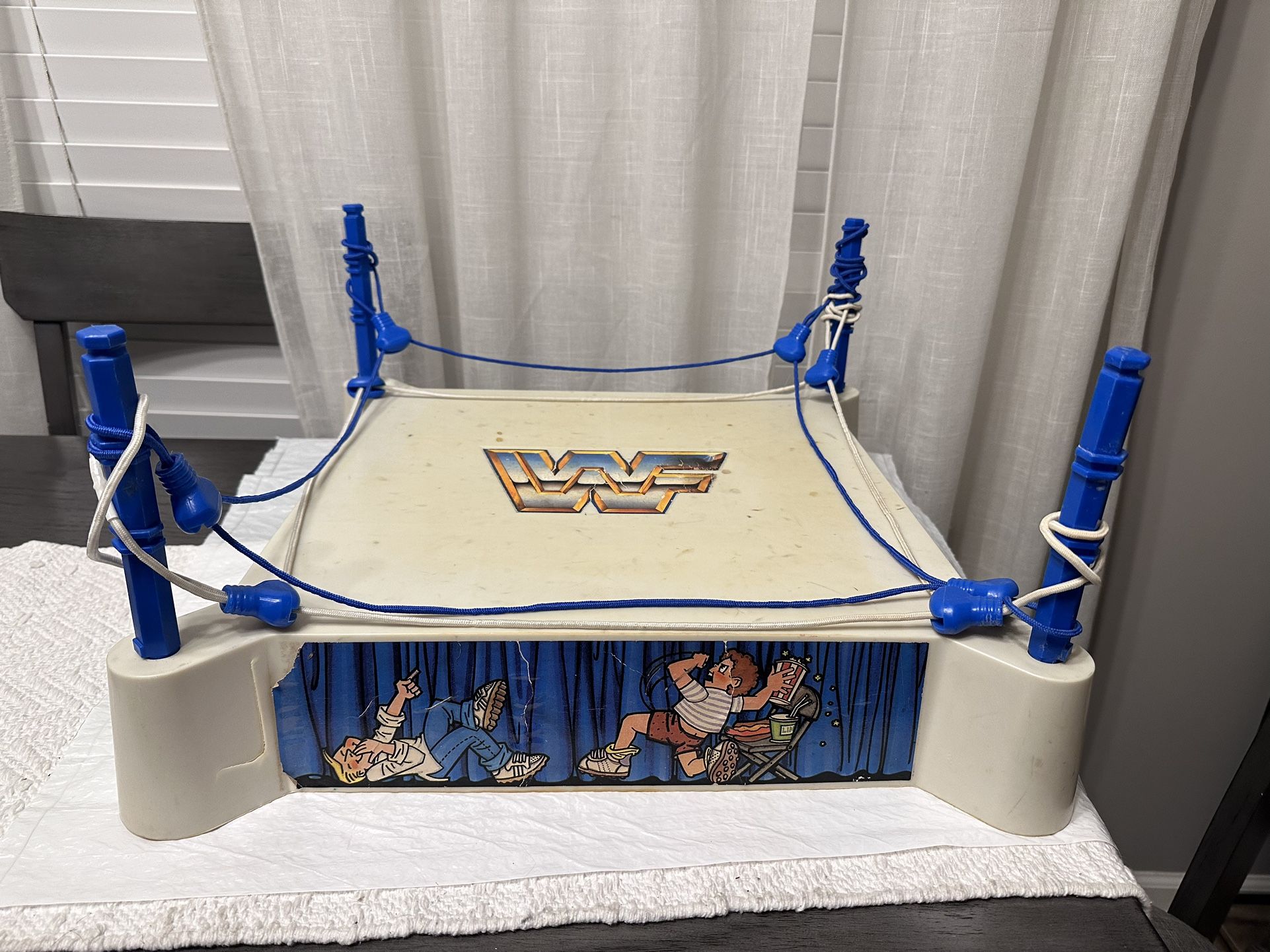 VINTAGE 1985 LJN WWF WRESTLING SUPERSTARS SLING EM FLING EM WRESTLING RING