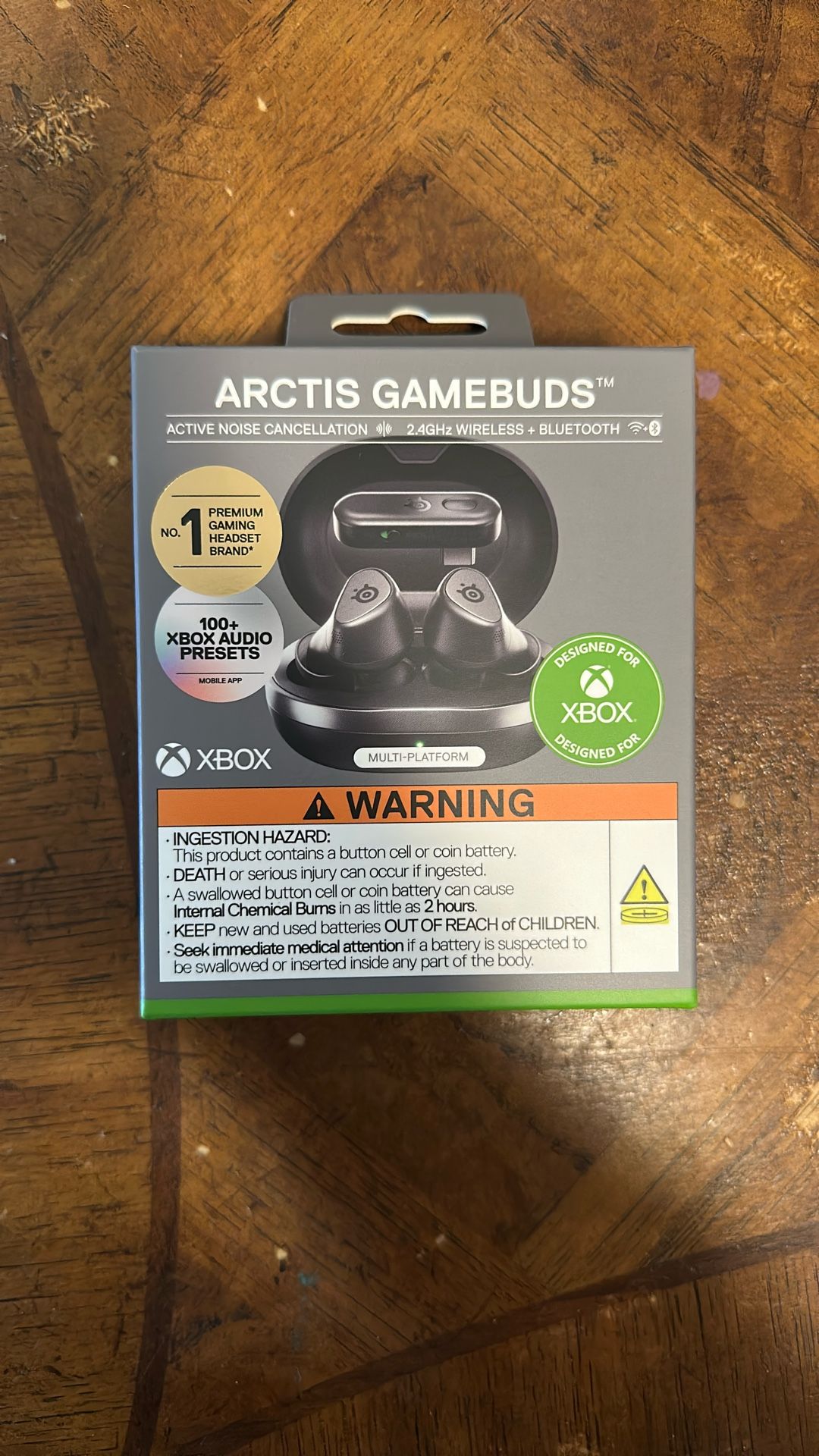 SteelSeries Arctis GameBuds for Xbox/PC/PS5/Switch/Mobile — Quick-Switch 2.4GHz+Bluetooth 5.3 — Active Noise Cancelling — Mobile App — Water Resistant