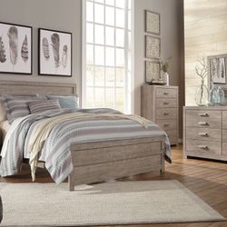 Gray-7Pc.Dresser,Mirror,Chest,Queen Panel Bed