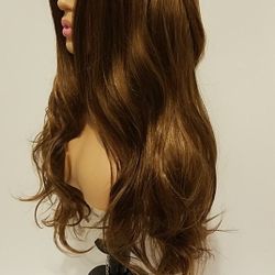 Long Brown Wavy Wig