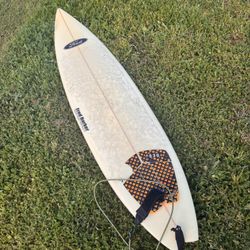 6’11” Fred surfboard in good, ready to surf Condition- A few Minor Dings have been repaired, and will include fins and leash at asking price.