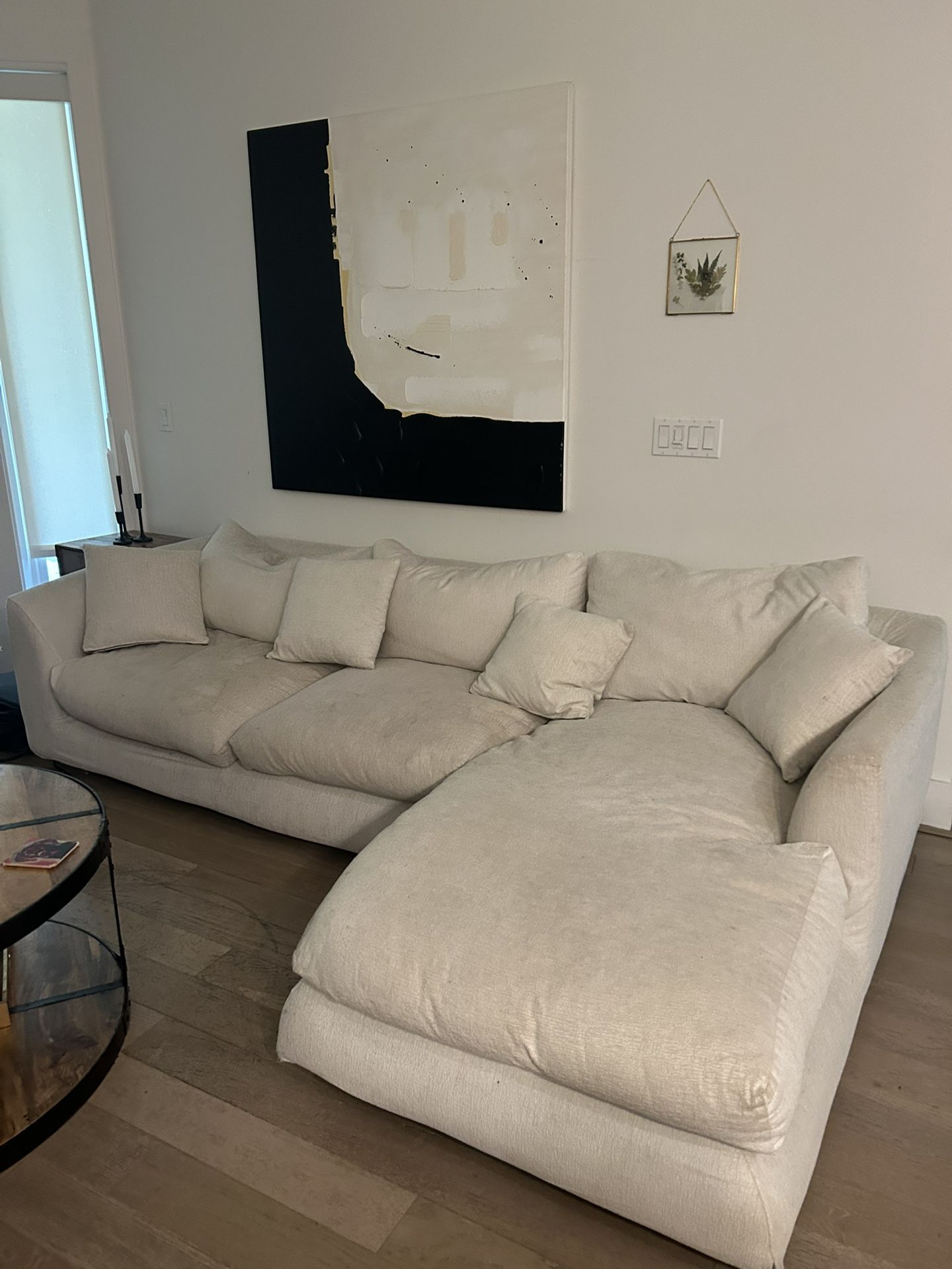 Ivory Sectional As Is