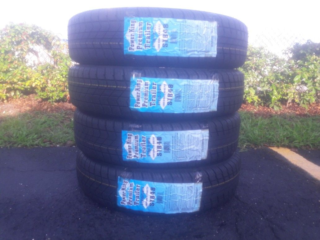 A SET OF 4 TRAILER TIRES 205/75/15