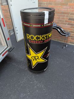 Rockstar energy commercial rolling refrigerator