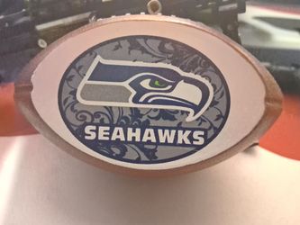Seattle Seahawks miniature football ornament