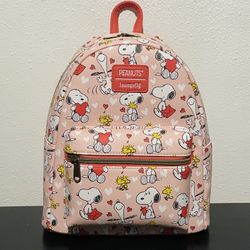 Loungefly Peanuts Snoopy & Woodstock Valentine's Day Mini Backpack
