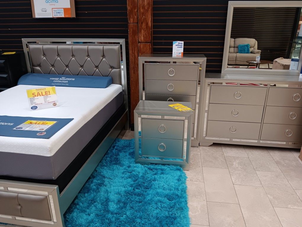 Jasmine King Complete Bedroom Sets Only $1199 Limited Inventory!!! $1 Down Financing Available
