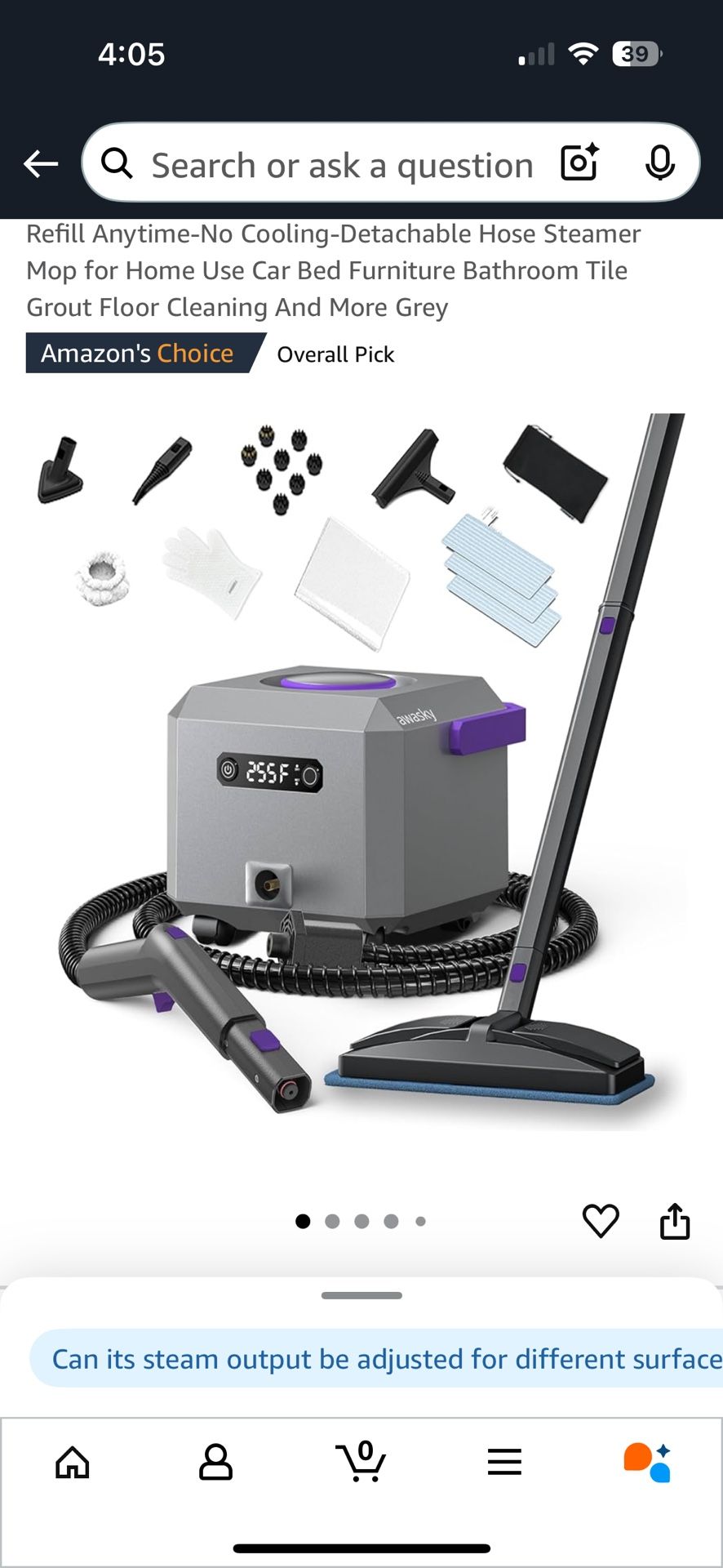 Awasky fast steam cleaner by Grobell