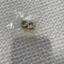 2pcs Gold Gauges Diamond Steel Screw  Ear Piercing Jewelry