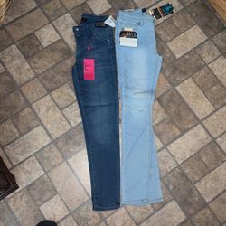 Dark Blue And Light Blue Jeans 