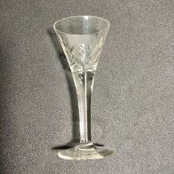 Czech Vintage MCM Long Stem Clear Cut Liquor Cordial Glass Replacement 