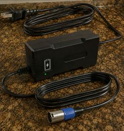 YZPOWER 24V 8A Lithium Battery Charger for Electric Wheelchairs 3-Pin XLR Connector Compatible Power Chairs