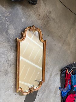 Gold Ornate Framed Wall Mirror