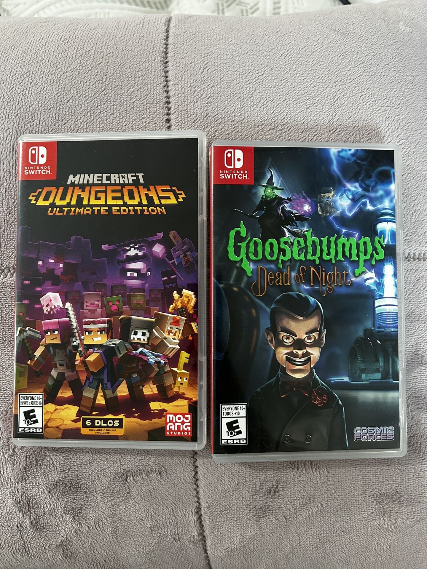 ๐ฎ Bundle: Minecraft Dungeons (Switch) + Goosebumps: Dead of Night โ Used, Excellent Condition