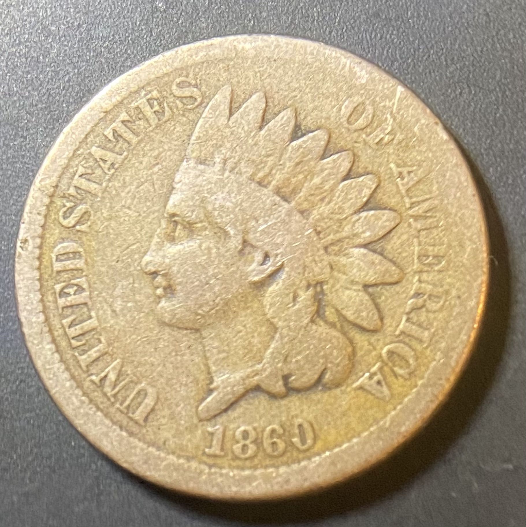 1860 Indian head Cent