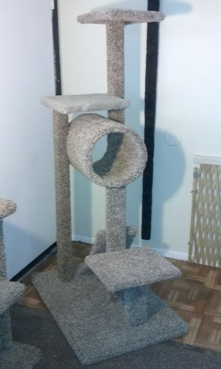 Habicat condos! Cat house. Cat bed. Cat tower. Cat tree. Cat condo. Cat scratcher.