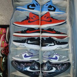 Bunch Of Different Nikes Jordan's And Adidas 