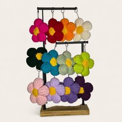 Retro Flower Keychains/Bag Charms