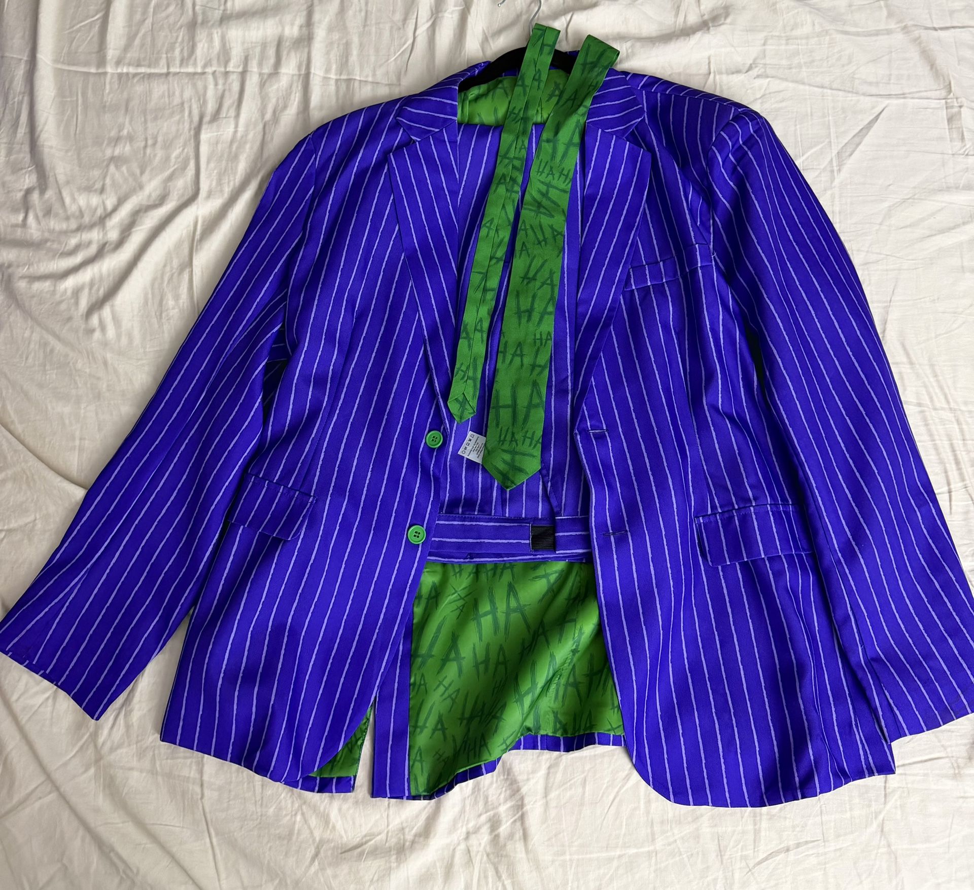 Adult Halloween Joker Suit Set (size XL)