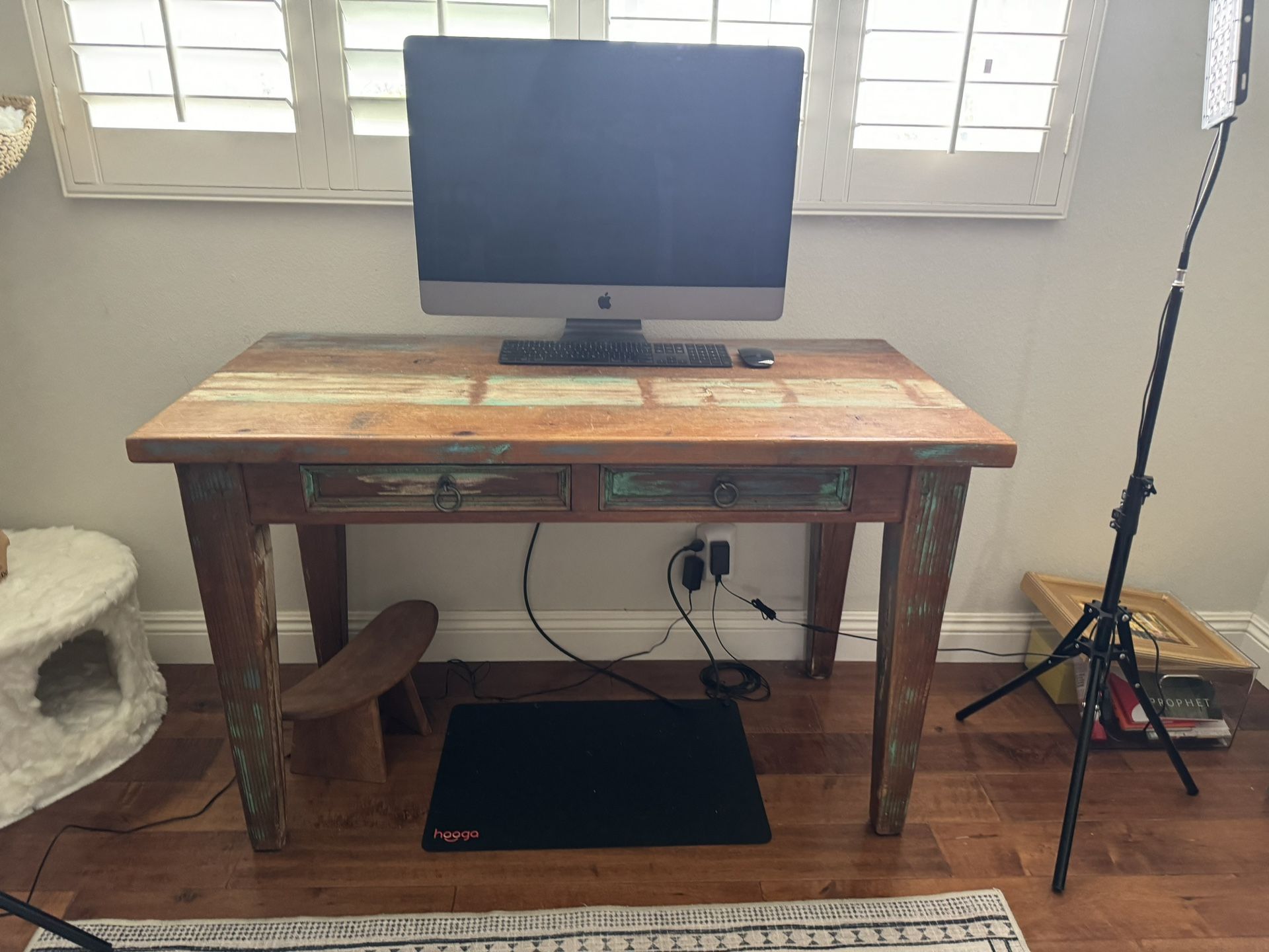 Custom Wood Desk. 4’ 26” Width