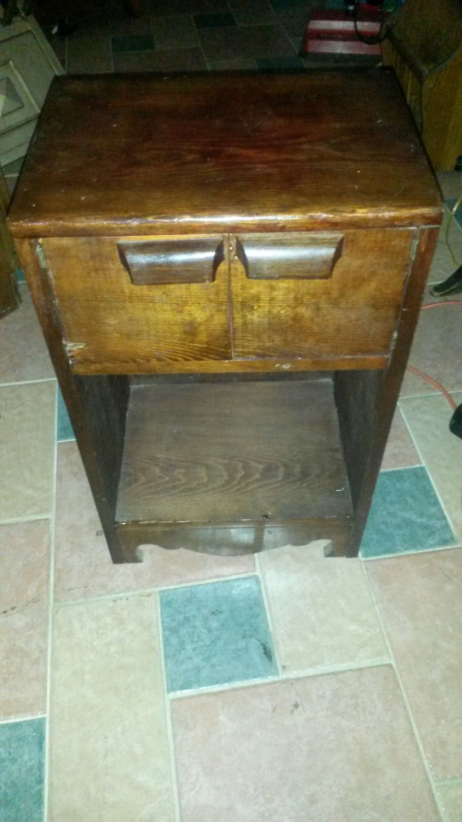 Solid cherry wood end table or night stand